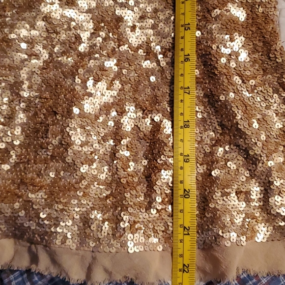 BEBE Gold sequin Cardigan size L(M) - Picture 5 of 5